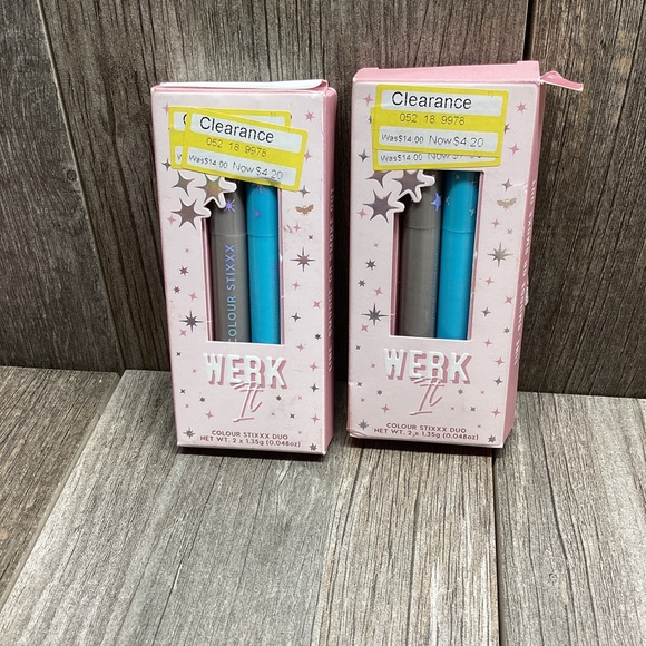 Colourpop Other - ColourPop Stixx Eyeshadow Duo (Silver & Teal) - Clownin' & Donut Break